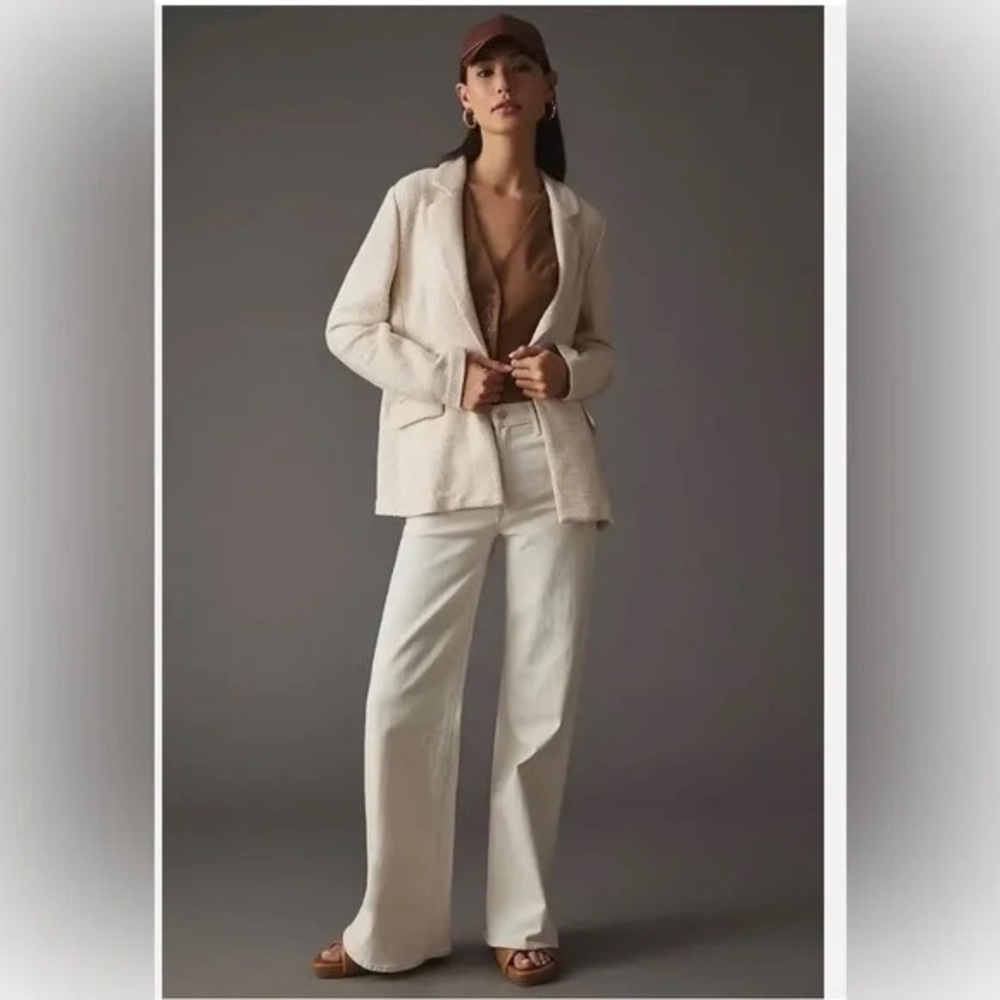 Sanctuary x Anthropologie Bryce Sweater Blazer in Cream (size XXS)